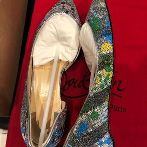 Brand new Christian Louboutin sequin flats.